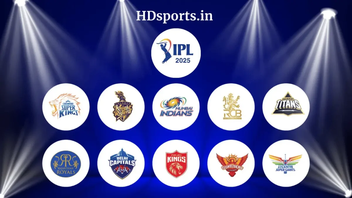 IPL Official Schedule 2025 Logos Showing the Schedule of each time.