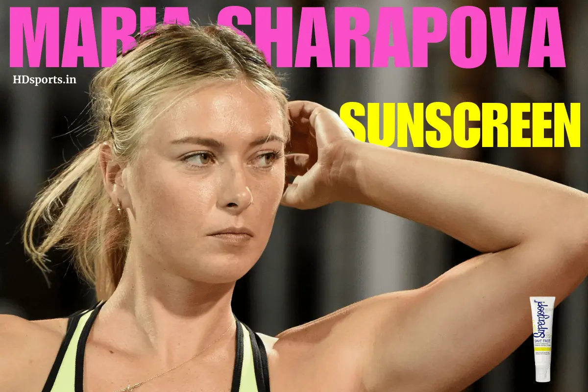 "Maria Sharapova promoting sunscreen application as part of her skincare routine, in partnership with Supergoop!"