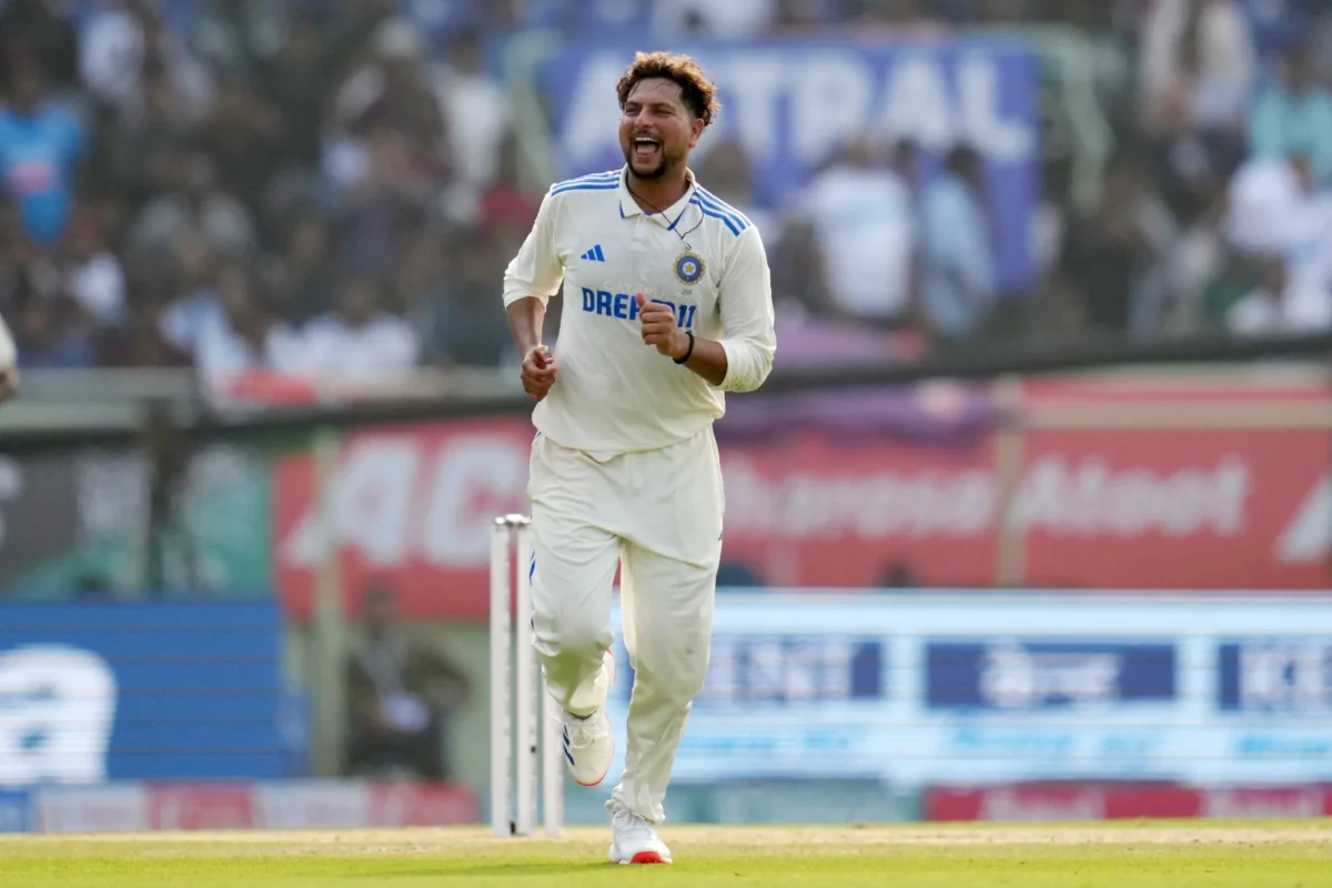 Kuldeep Yadav in test Jersey