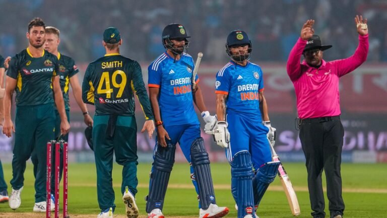 India Seal 2-1 T20I Series Win as Rain Washes Out Brisbane Finale Against Australia